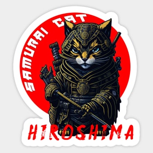 commander cat hiroshima Sticker